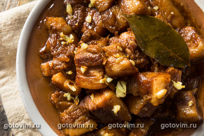  -    - (Adobo with pork)